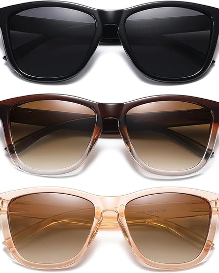 DANAMY Sunglasses Womens Polarized Sunglasses for Women Trendy Designer Mirrored UV400 Protection Sun Glasses