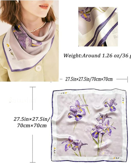 Neck Scarf For Womens Silky Head Scarves Hair Bandanas Square Scarf Fashion Accessories lightweight