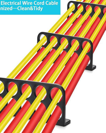 50Pack Cable Chase Wire Bracket,Cable Chase Bracket Support Organizer for NMB,Wire Stackers Keep Electrical Cord Tidy Clean&Save Time Space Labor,1" with 10-Hole Design
