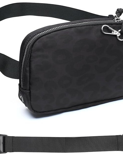 Mini Belt Bag for Women, RFID Small Fanny Pack, Womens Fashion Waist Packs with Extender Strap, Crossbody Bum Bags