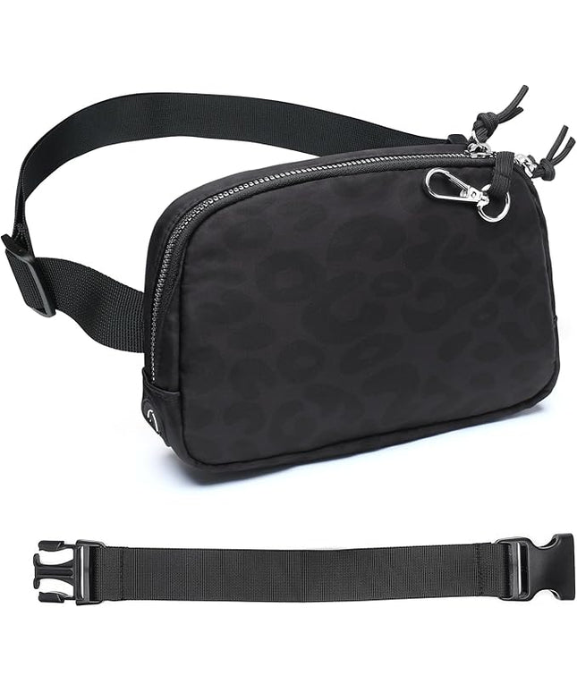Mini Belt Bag for Women, RFID Small Fanny Pack, Womens Fashion Waist Packs with Extender Strap, Crossbody Bum Bags