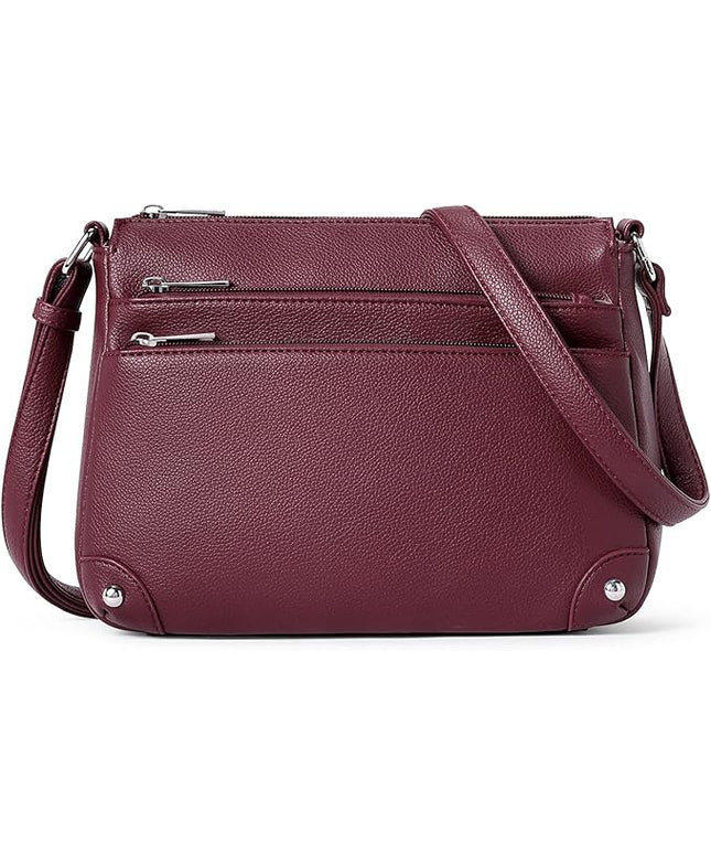 WESTBRONCO Crossbody Bags for Women, Medium Size Shoulder Handbags, Satchel Purse with Multi Zipper Pocket