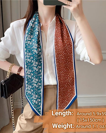 Dailyacc Hair Scarf for Women Fashion Silky Satin Headscarf Wrap Breathable Lightweight Neck Scarves For Handbag