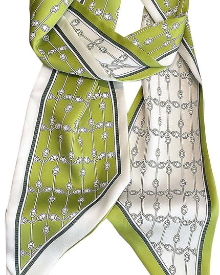 Head Scarf Purse Handle Neck Satin Hair Scarfs For Bag Lightweight Silky Long Thin Women's Fashion Scarves 59 * 5.9”