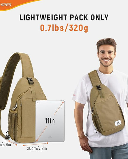 SKYSPER Sling Bag RFID Cross Body Bag Recycled Crossbody Backpack Travel Daypack