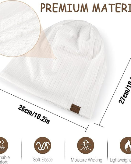 Slouchy Beanie for Men Women Soft Lightweight Running Beanie Hat Chemo Cap Skull Cap