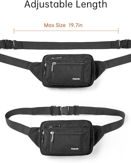 FREETOO Waist Pack Bag Fanny Pack for Men&Women Hip Bum Bag with Adjustable Strap for Outdoors Workout Traveling Casual Running Hiking Cycling