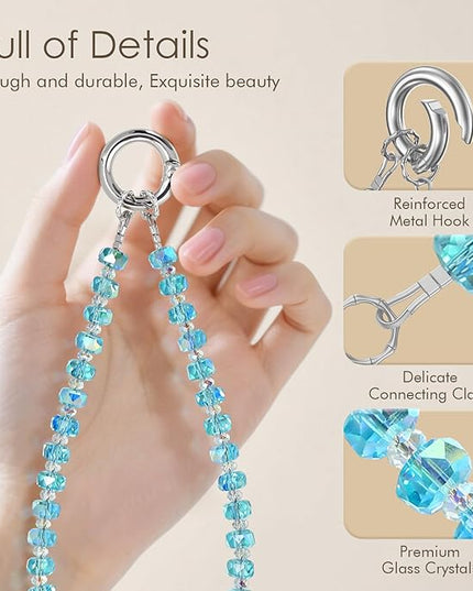 SURPHY Phone Charm, Phone Charms Strap with Tether Tab & Premium Metal Buckle, Cellphone Wrist Strap Chain