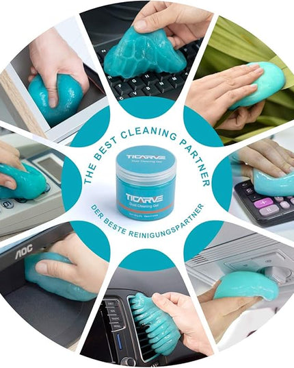 TICARVE Cleaning Gel for Car Detail Tools Car Cleaning Automotive Dust Air Vent Interior Detail Putty Universal Dust Cleaner for Auto Laptop Car Slime Cleaner