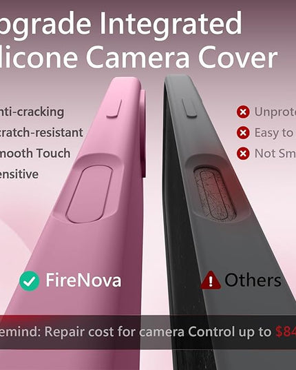 FireNova Magnetic for iPhone 17 Case, Compatible with MagSafe, [Integrated Silicone Camera Control Button] [Camera Protection] Anti-Scratch Microfiber Lining Phone Case, 6.3", Lilac Purple