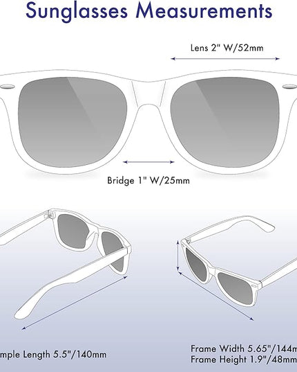 Retro Rewind Polarized Sunglasses for Men and Women - UV Protection Classic Sun Glasses