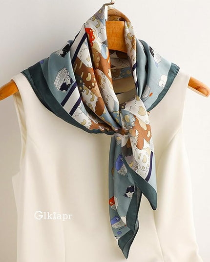 Satin Bandana Headscarf for Women Silky Hair Scarves for Fashion Lightweight