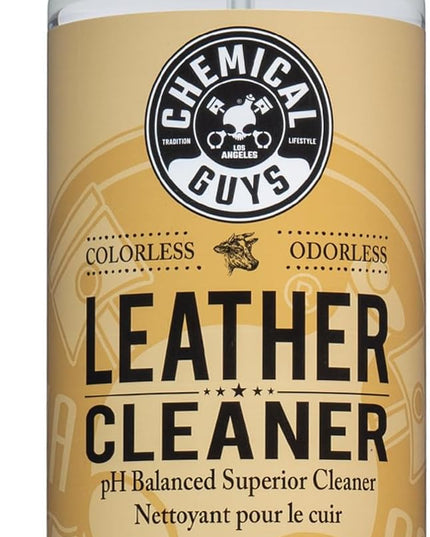 Chemical Guys Leather Cleaner, Colorless and Odorless for Car Interiors, Furniture, Boots, and More (Works on Natural, Synthetic, Pleather, Faux Leather and More), 32 fl oz - SPI_208_32
