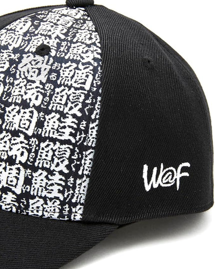 W@nderFabric Traditional Japanese Kimono Baseball Cap, Embroidered Pattern, Adjustable Snapback Flat Brim, 6-Panel Cap