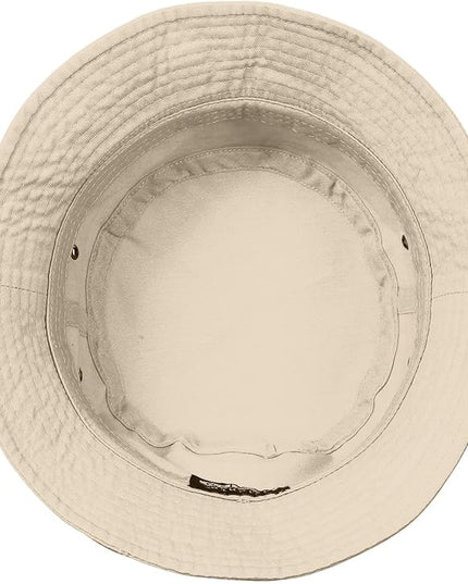 Falari Men Women Unisex Cotton Bucket Hat 100% Cotton Packable for Travel Fishing Hunting Summer Camp