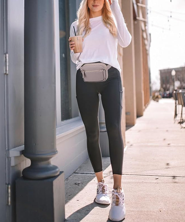 UTO Fanny Pack for Women Crossbody Trendy Fashion Belt Purse Chest Waist Hip Bumbag for Outdoor Shopping Travel Hiking