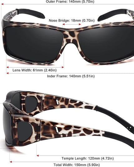 MEETSUN Fit Over Glasses Sunglasses for Men Women,Wrap Around Sunglasses Polarized UV400 Protection