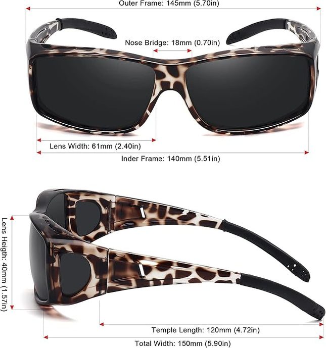 MEETSUN Fit Over Glasses Sunglasses for Men Women,Wrap Around Sunglasses Polarized UV400 Protection