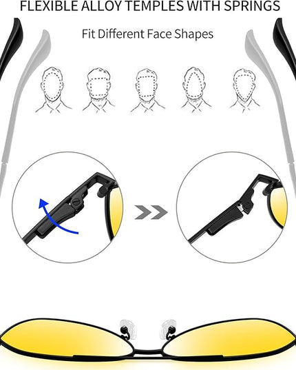 Joopin Polarized Metal Aviation Sunglasses Men, Classic Military Sun Glasses Women, Rectangle Shades UV400 Protection Costume
