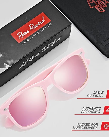 Retro Rewind Polarized Sunglasses for Men and Women - UV Protection Classic Sun Glasses
