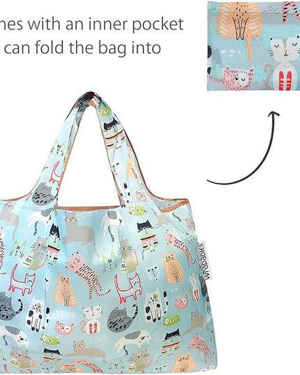 allydrew Large Foldable Tote Nylon Reusable Grocery Bags