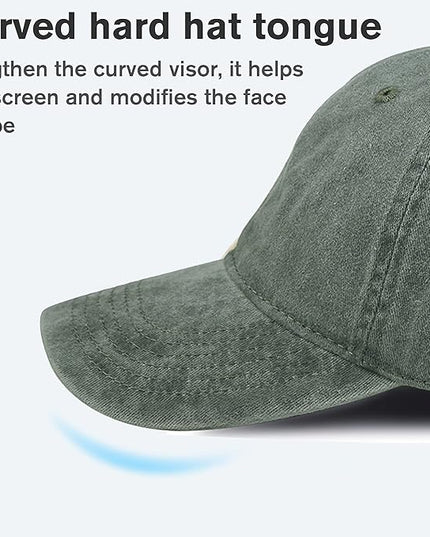 HH HOFNEN Men Women Washed Distressed Twill Cotton Baseball Cap Vintage Adjustable Dad Hat