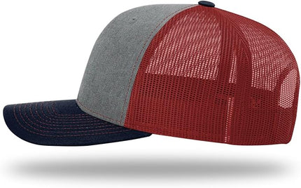 Richardson 112 Trucker Hat - Premium Adjustable Snapback Hat - Structured Six Panel Richardson Blank Caps