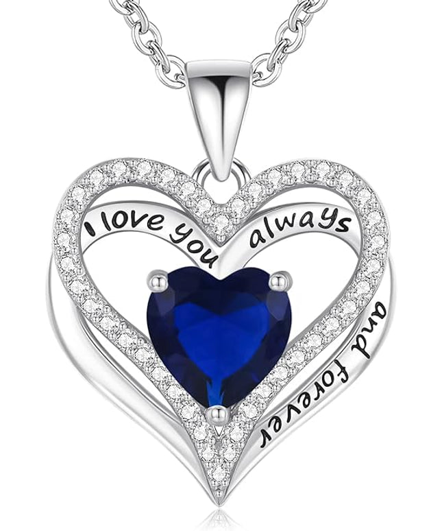 S925 Sterling Silver Necklace for Women, Wife Jewelry Rose Gold, Mom Birthday Valentines Mothers Day Gifts, Girlfriend Necklaces, Daughter Heart Jewel, Anniversary for Her