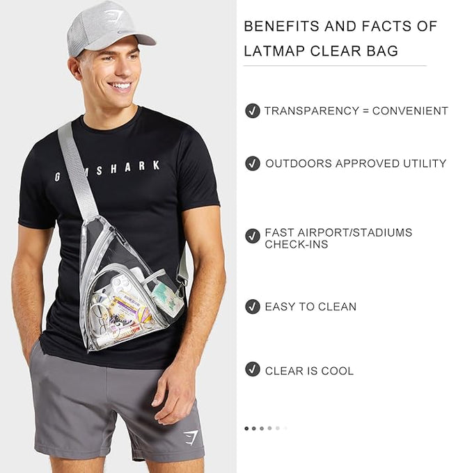 7L Sling Bag For Women Men Backpack Fanny Pack Crossbody Chest Travel Shoulder Belt Bags Purse Handbag PU Leather