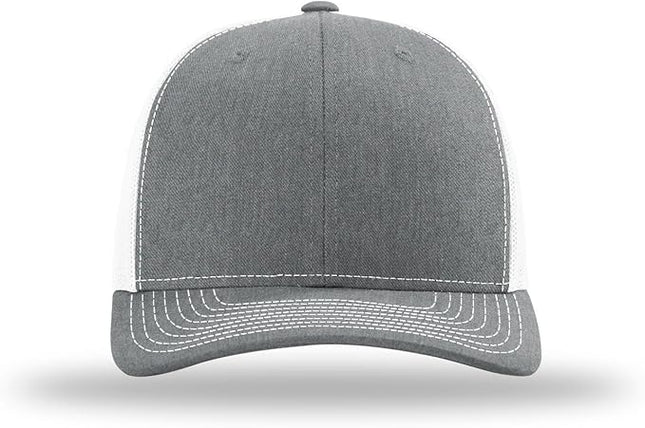 Richardson 112 Trucker Hat - Premium Adjustable Snapback Hat - Structured Six Panel Richardson Blank Caps