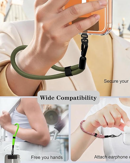 Phone Lanyard, 2 Pack Adjustable Cell Phone Lanyard Hand Phone Wrist Strap with Tether Tabs for Smartphones