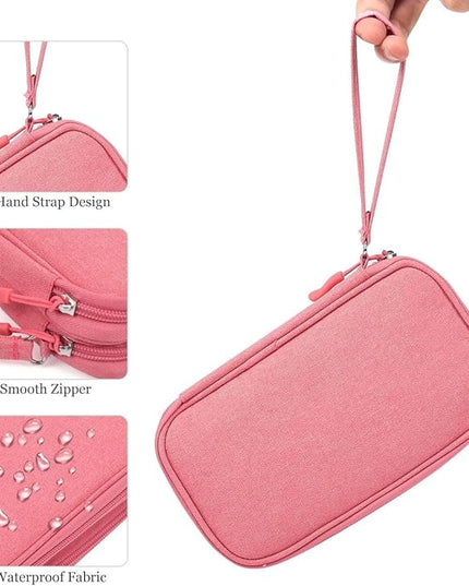 Electronic Organizer Travel USB Cable Accessories Bag/Case,Waterproof for Power Bank,Charging Cords,Chargers,Mouse,Earphones Flash Driver