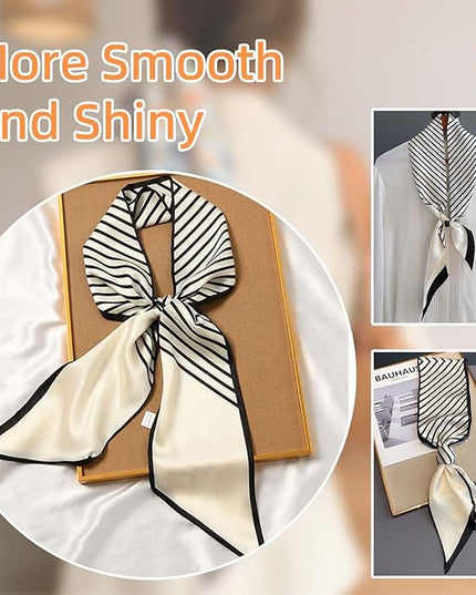 Dailyacc Hair Scarf for Women Fashion Silky Satin Headscarf Wrap Breathable Lightweight Neck Scarves For Handbag