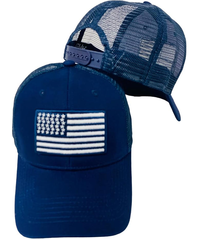 Roytrense Embroidered American Flag Unisex Baseball Cap (100% Cotton)