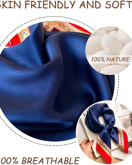 Dailyacc Hair Bandanas Scarf For Women Lightweight Fashion Neck Silk Satin Head Scarves For Sleeping Handbags Scarf