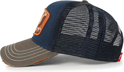 ililily Premium Howels Embroidery Vintage Baseball Cap Distressed Trucker Hat