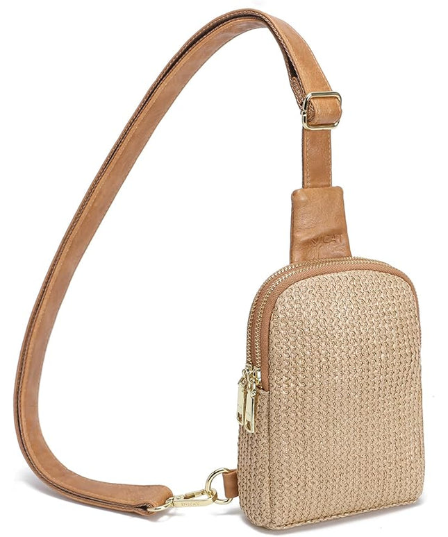 INICAT Faux Straw Crossbody Bags Beach Gifts Valentines Day Her Cruise Ship Essentials Women Summer Small Sling Purses