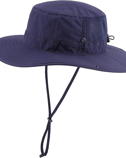 Connectyle Men's Sun Hat UPF 50+ Wide Brim Bucket Hats for Fishing Hiking Gardening Adjustable Boonie Hat Outdoor Safari Hats