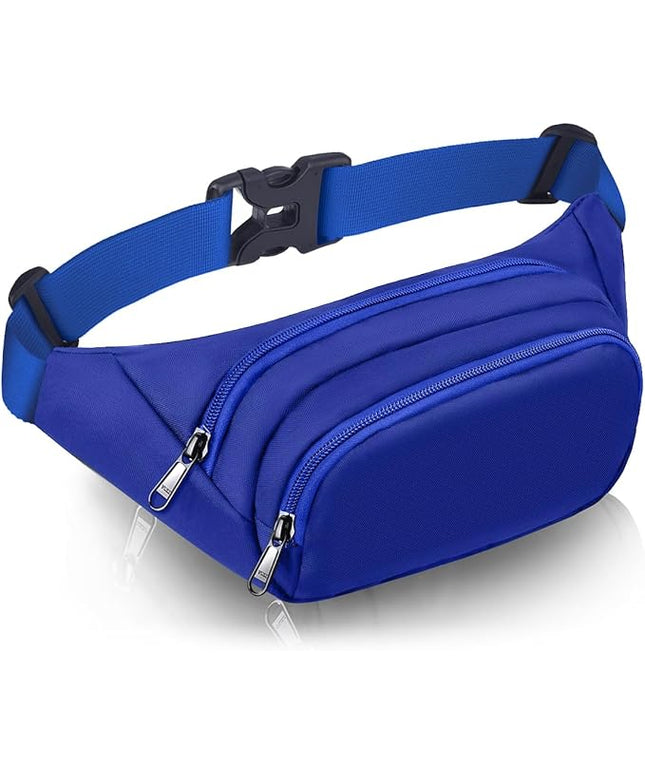 Large Fanny Pack for Women Men - Syican Waist bag with 3-Zipper Pockets, Gifts for Enjoy Sports Traveling Workout Casual Hands-Free crossbody bags Fits MAX 7.9'' iPad & 6.6'' Phone
