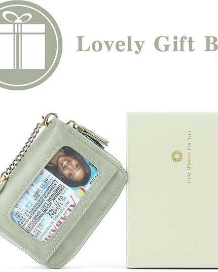 GOIACII Small Genuine Leather Wallet for Women, RFID Blocking Credit Card Holder Wallet