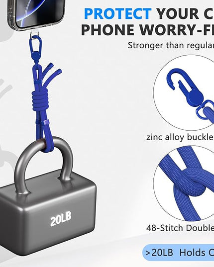 4 Pack Phone Lanyard & Wrist Strap, Cell Phone Lanyard for Around The Neck Adjustable Phone Strap for Most Smartphones