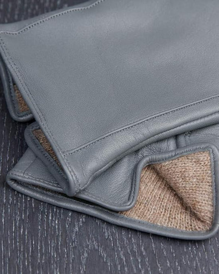 Downholme Touchscreen Leather Cashmere Lined Gloves for Women