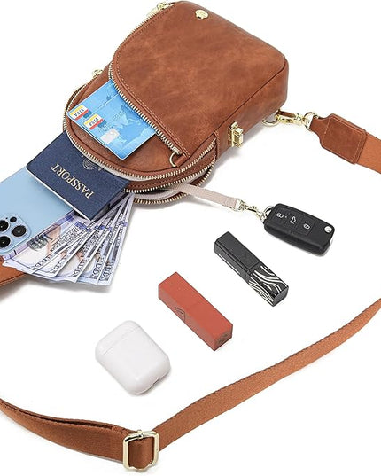 INICAT RFID Blocking Sling Bag Anti Theft Crossbody Bags Women Valentine's Day Gifts Travel Purses Vegan Leather