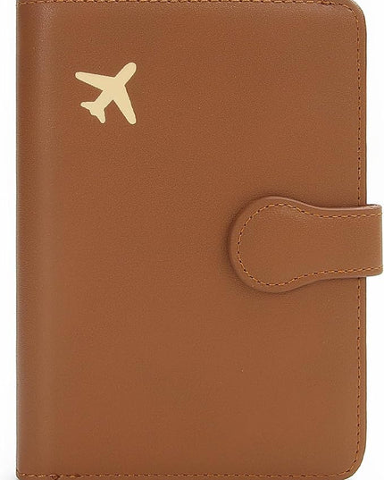 ZOPPEN Rfid Passport Holder for Travel, Passport Cover Wallet Case Travel Essentials Document Organizer, Card Holder Travel Wallet Womens Men, Brown