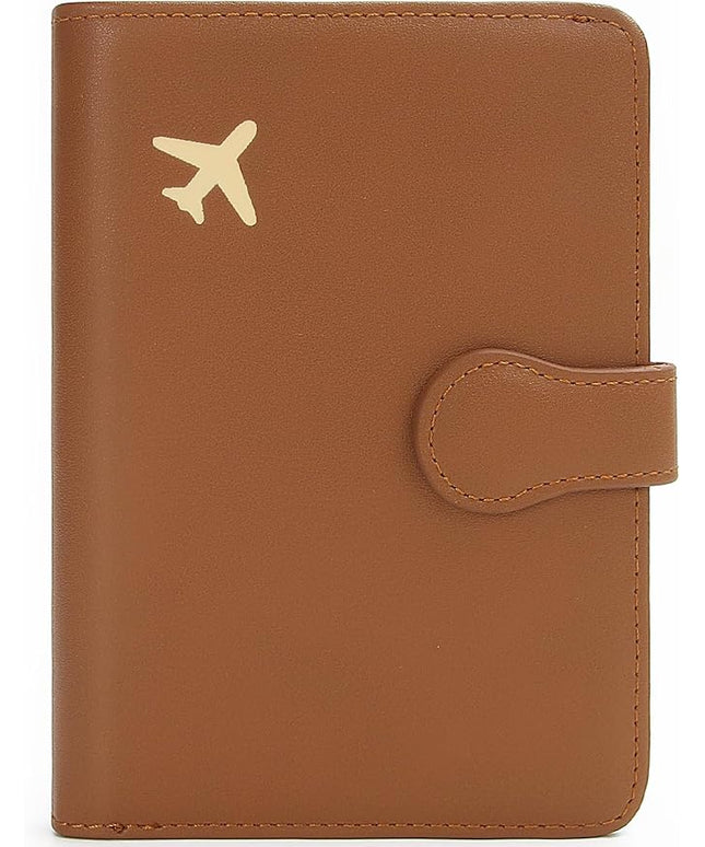 ZOPPEN Rfid Passport Holder for Travel, Passport Cover Wallet Case Travel Essentials Document Organizer, Card Holder Travel Wallet Womens Men, Brown