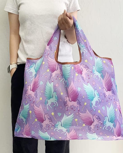 allydrew Large Foldable Tote Nylon Reusable Grocery Bags