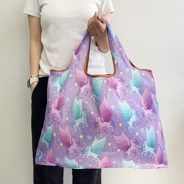 allydrew Large Foldable Tote Nylon Reusable Grocery Bags
