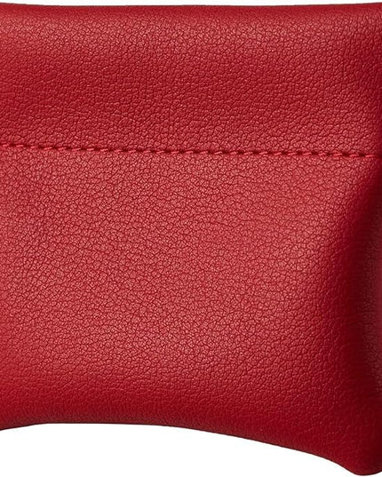 ZYLOXAR Squeeze Coin Purse Genuine Leather Wallet Compact Change Holder Travel Pouch for Women Gift Box (Red)