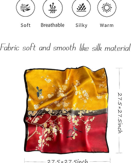 Satin Bandanas Head Scarf For Women Hair Scarves Accessories Lightweight Fashion Wrap Neck Silk Sleeping Headscarf