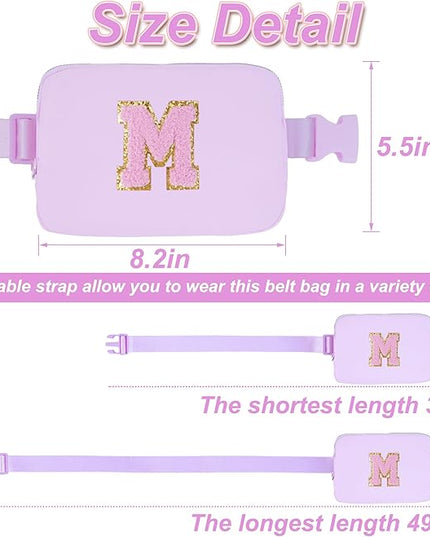 Uygafly Birthday Gifts for 6 7 8 9 10 11 12 13 Year Old Girls,Fanny Pack Belt Bag Crossbody Bags for Women Girls Kids,Fashion Waist Packs Cute Teen Trendy Stuff Travel Essentials | Lavender,M